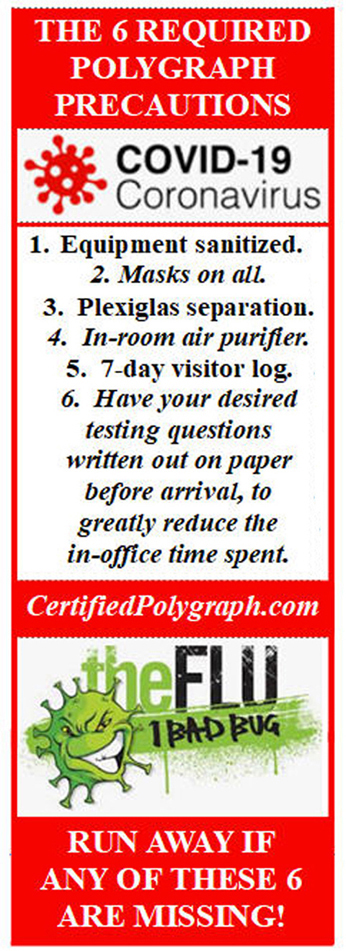 coronavirus precautions for a Los Angeles polygraph test\